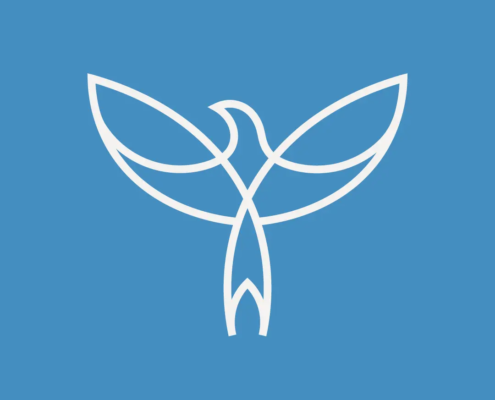 The new logo and branding suite for Auburn Aerial Yoga, designed by Here Molly Girl