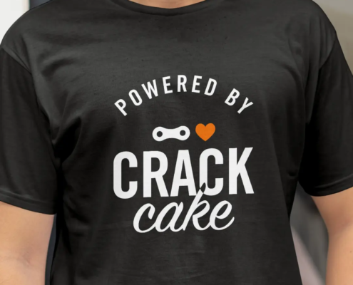 One Bike Coffee's new logo and branding suite and updated website for their famous Crack Cakes, designed and built by Here Molly Girl